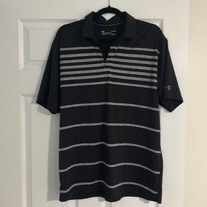 Men’s under Armour black/grey golf polo - size large - like new